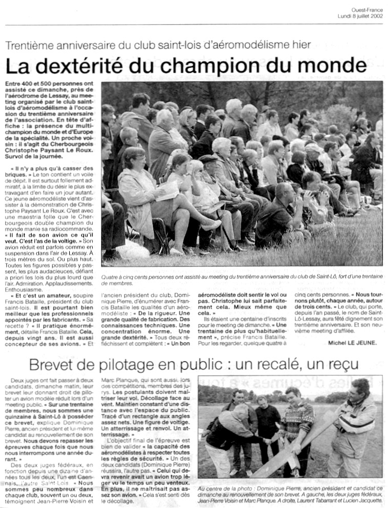 Ouest France 08 juillet 2002